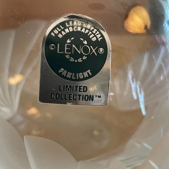 Signed Lenox etched Fanlight Handcrafted full lead crystal bowl - Picture 5 of 12